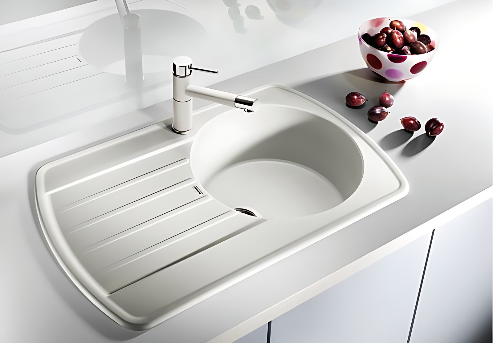 Мойка для кухни Blanco Rondoval 45S Silgranit 515767  цвет песочный