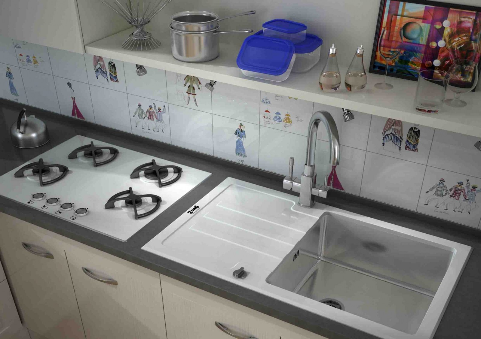 Мойка ZorG INOX GL-7851 WHITE