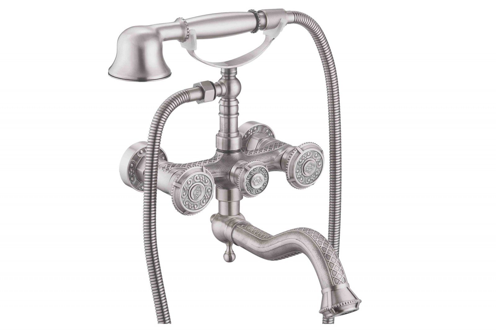 Смеситель для ванной ZorG  AZR 608 W-2-6 SL