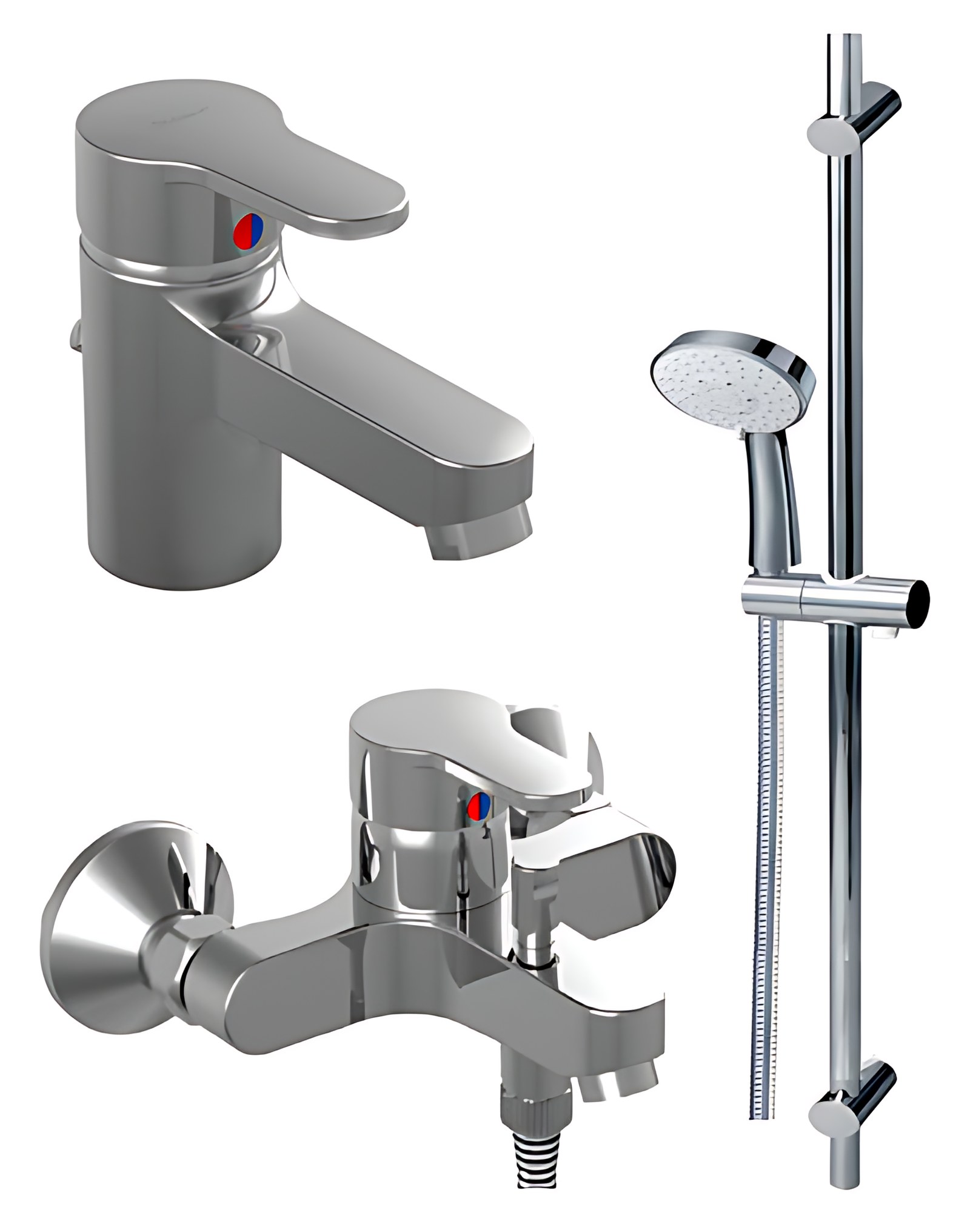 Комплект смесителей Сева Фреш (BA026AA+B9948AA+B9372AA) BA035AA Vidima