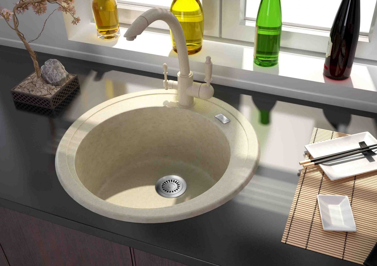 Мойка для кухни ZorG Granit GZR-510 Lago Песочный