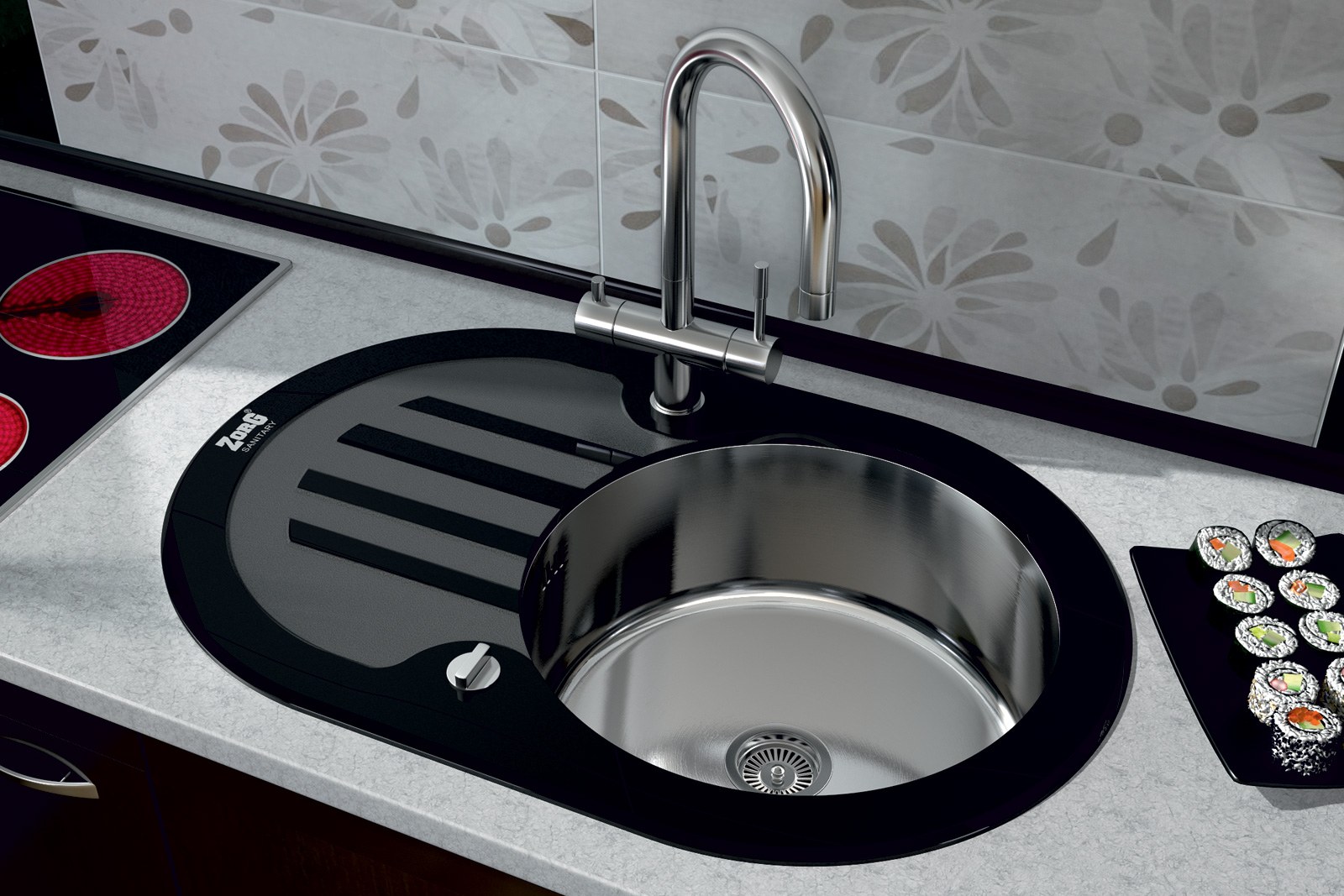 Мойка ZorG INOX GL-7851-OV-BLACK
