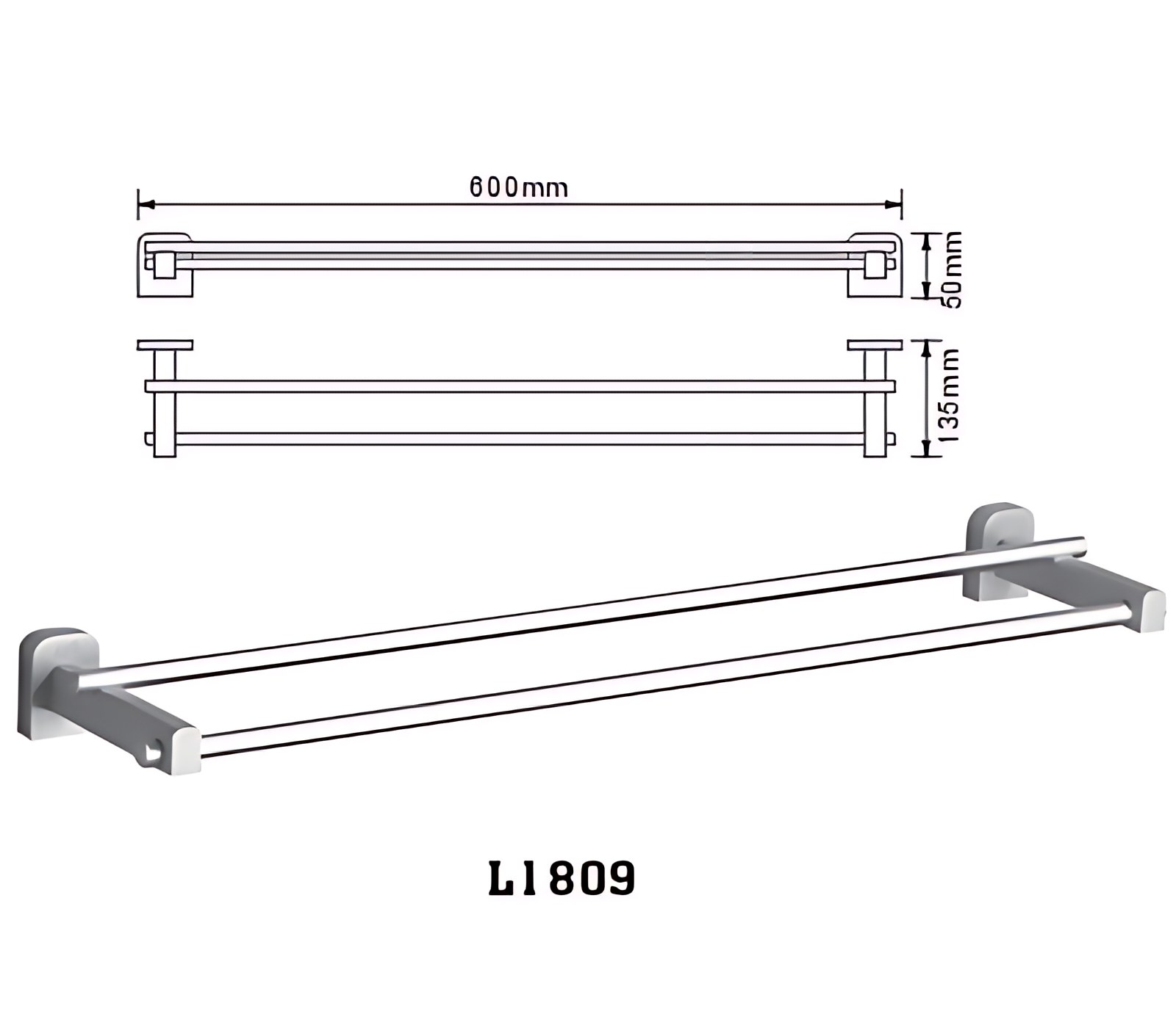 Полотенцедержатель LEDEME L1809
